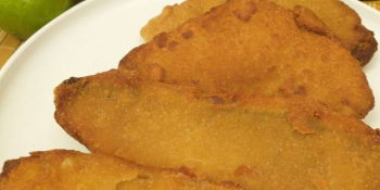 Filé de peixe empanado com fubá