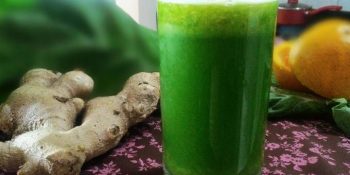 Suco de laranja com couve