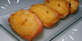 Batata recheada e empanada