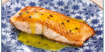 Salmão ao molho de maracujá