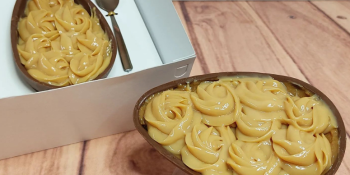 Ovo de Páscoa recheado de doce de leite