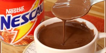 Chocolate quente com Nescau simples e cremoso