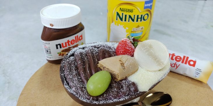 Receita de ovo de colher leite Ninho com Nutella bem cremosão @ludiniz