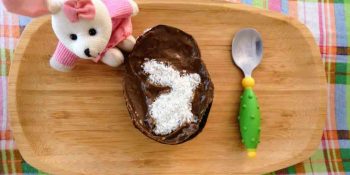 Ovo de páscoa com abacate para bebês