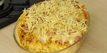 torta de frango com cheddar