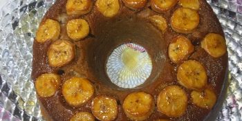 Bolo de banana com nutella
