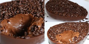 Ovo de colher de chocolate ao leite