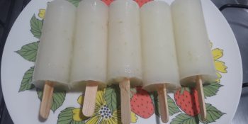 Picolé de limão com menta