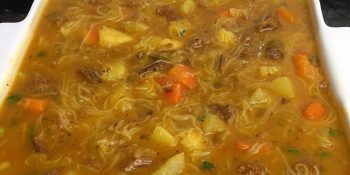 sopa light de carne