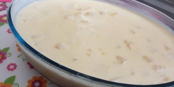 Gelado rápido de abacaxi