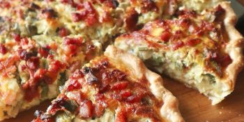 Quiche de queijo e bacon