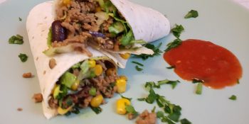 wrap de carne moída