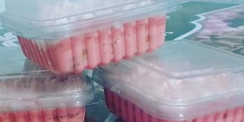 Mousse de morango com biscoito de morango