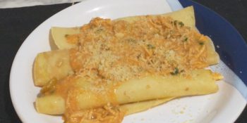 panqueca de frango com cream cheese