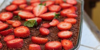Torta de Nutella com morango
