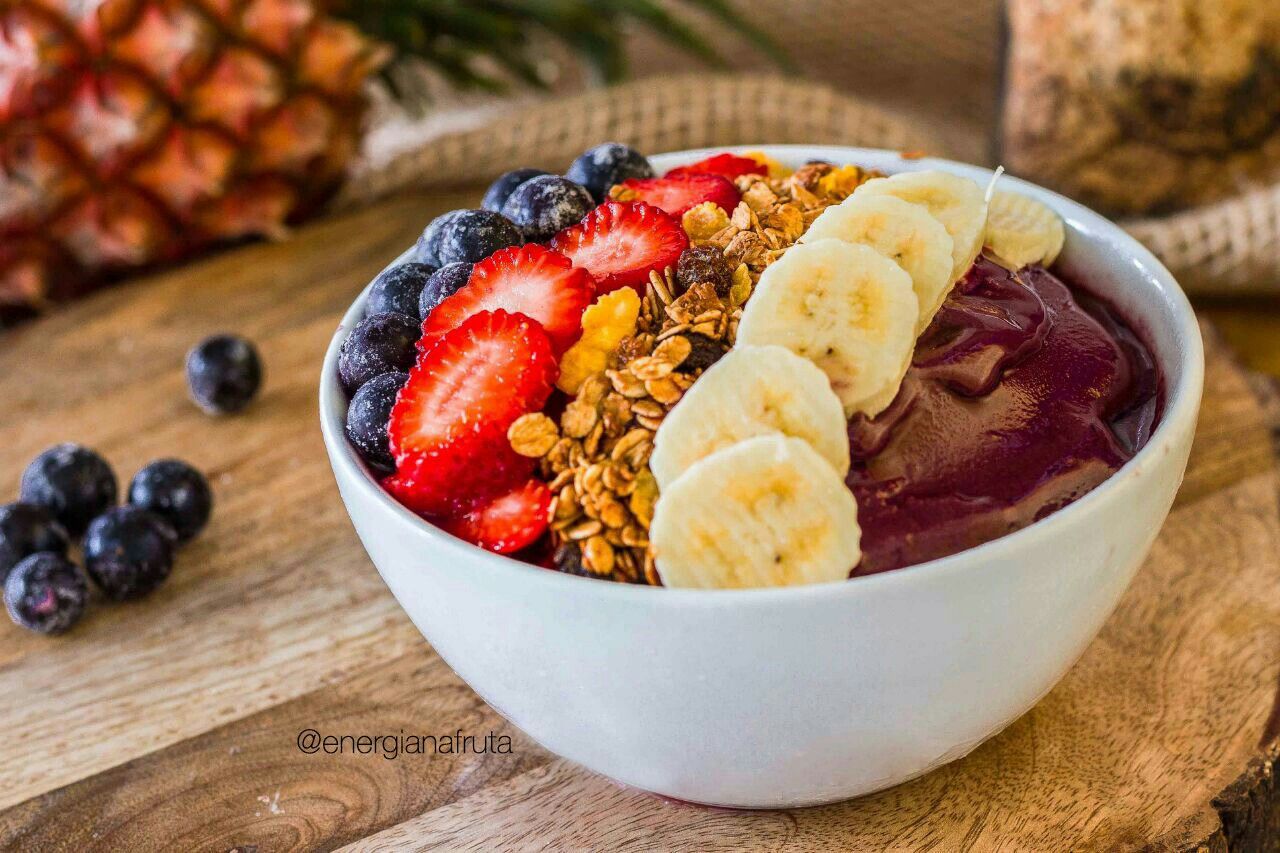 açaí na tigela com frutas fácil @pinterest