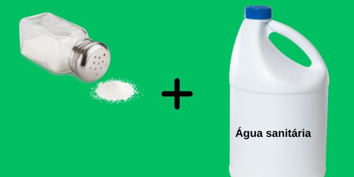 água sanitária com sal