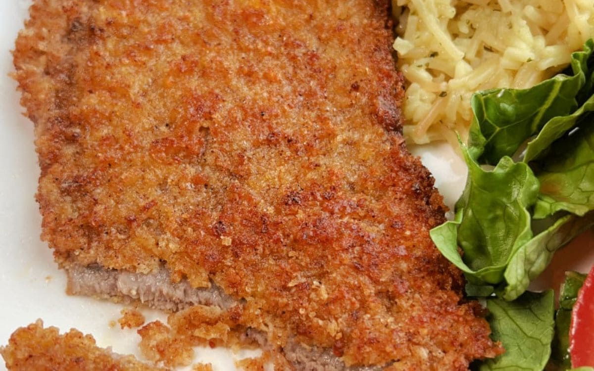 bife à milanesa na airfryer fácil simples