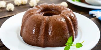 Pudim de chia com chocolate