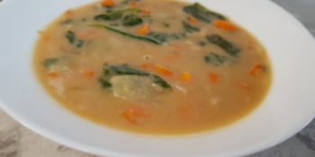 sopa de feijão branco