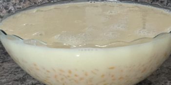 Canjica cremosa com leite condensado