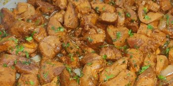 Iscas de filé mignon suíno