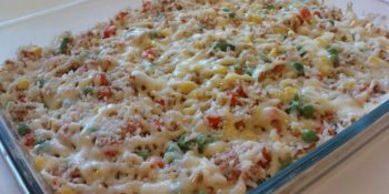 Arroz de forno com legumes