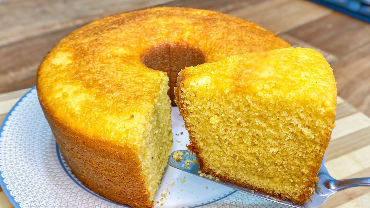 bolo de fubá com erva doce simples de liquidificador