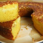 bolo de milho com trigo macio e fofinho