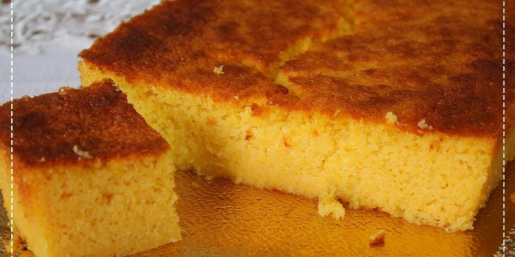 Bolo de milho de festa junina cremoso