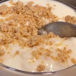 canjica cremosa com paçoca