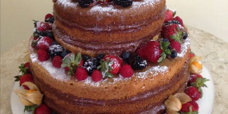 naked cake com frutas @pinterest