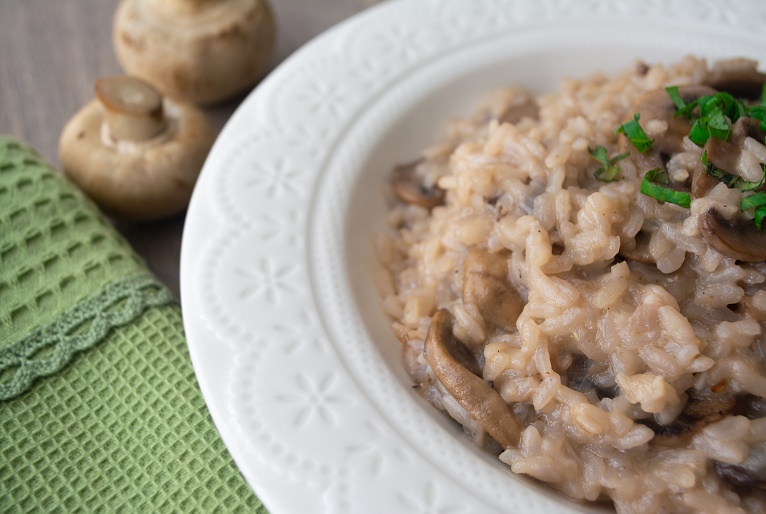 risoto de cogumelos cremoso