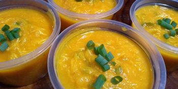 Creme de abóbora com frango