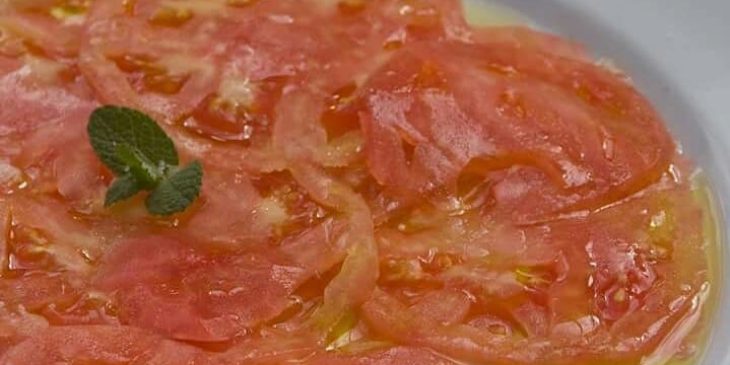 Carpaccio de tomate light