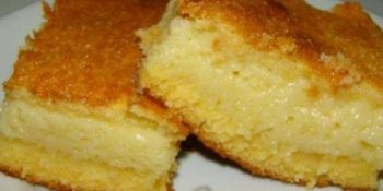 Bolo de milho cremoso vulcão