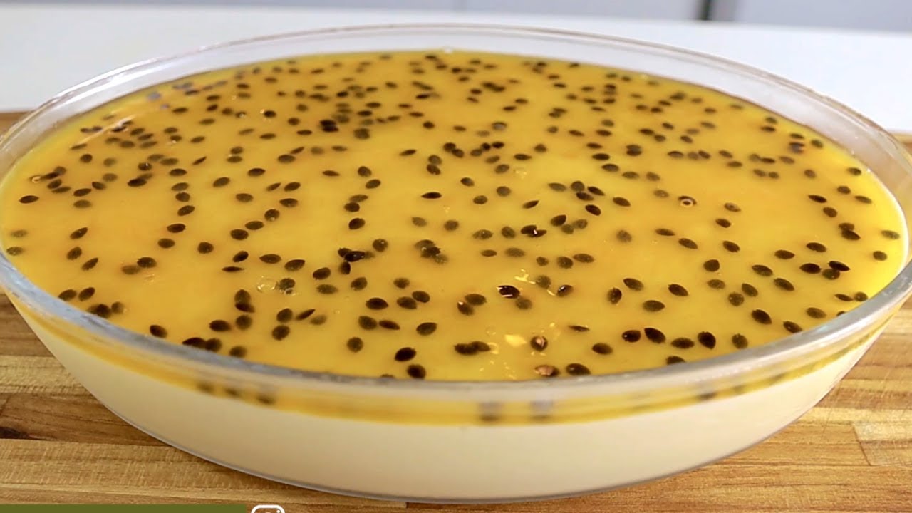 Receita - Sobremesa de maracujá com leite condensado e creme de leite 