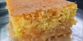 bolo de milho com doce de leite