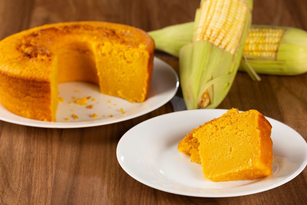 bolo de milho com leite condensado