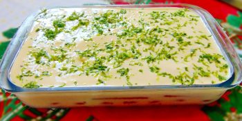 Bolo mousse de limão travessa