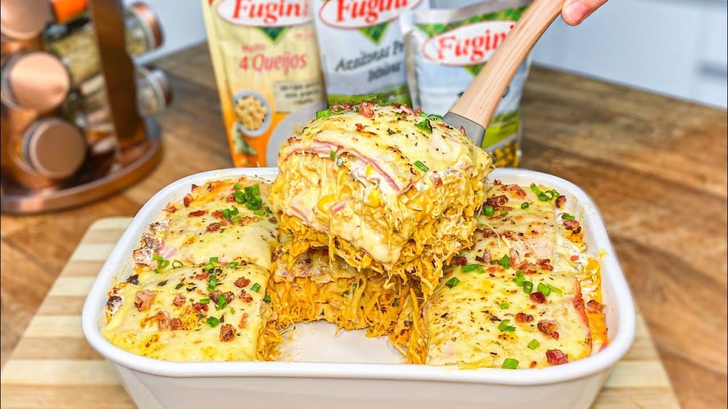 Melhor lanchão de padaria no forno com frango