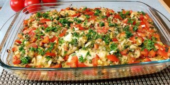 Filé de pescada no forno