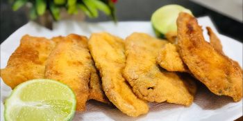 Pescadinha empanada com fubá