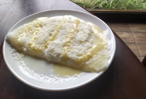 Tapioca de coco com mel