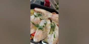 Filé de tilápia com batata doce