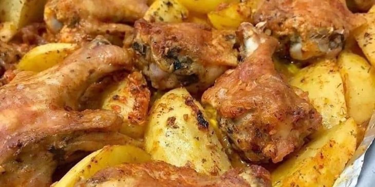 Frango com batatas para Dia do Pais