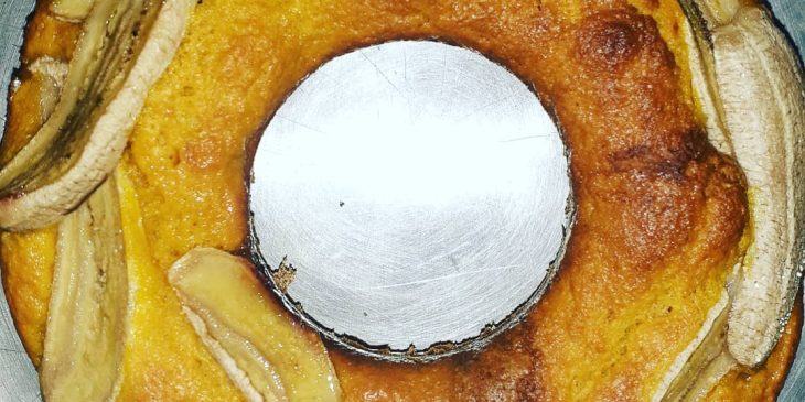 Bolo de cenoura com banana