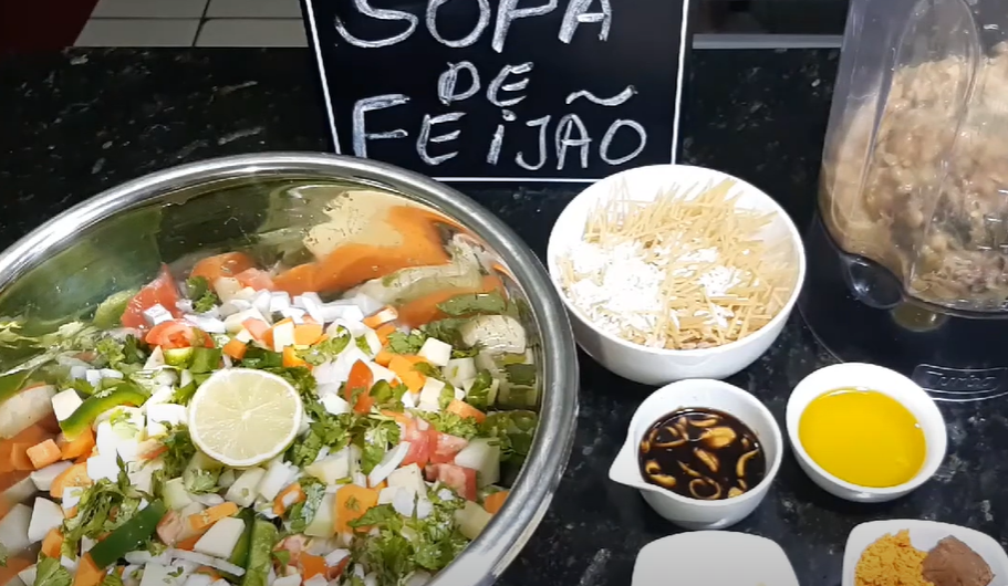 sopa de resto de feijão