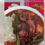 Nunca provei uma feijoada brasileira tão deliciosa como essa que fiz ontem