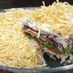 salada em camadas @